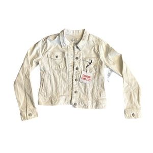 Celebrity Pink Chic White Denim Jacket